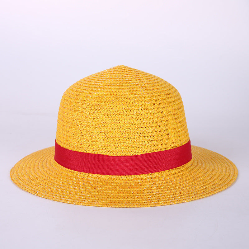 Anime Luffy Anime Cosplay Sombrero de playa navegante de paja C Ap Sombrero de sol de Halloween