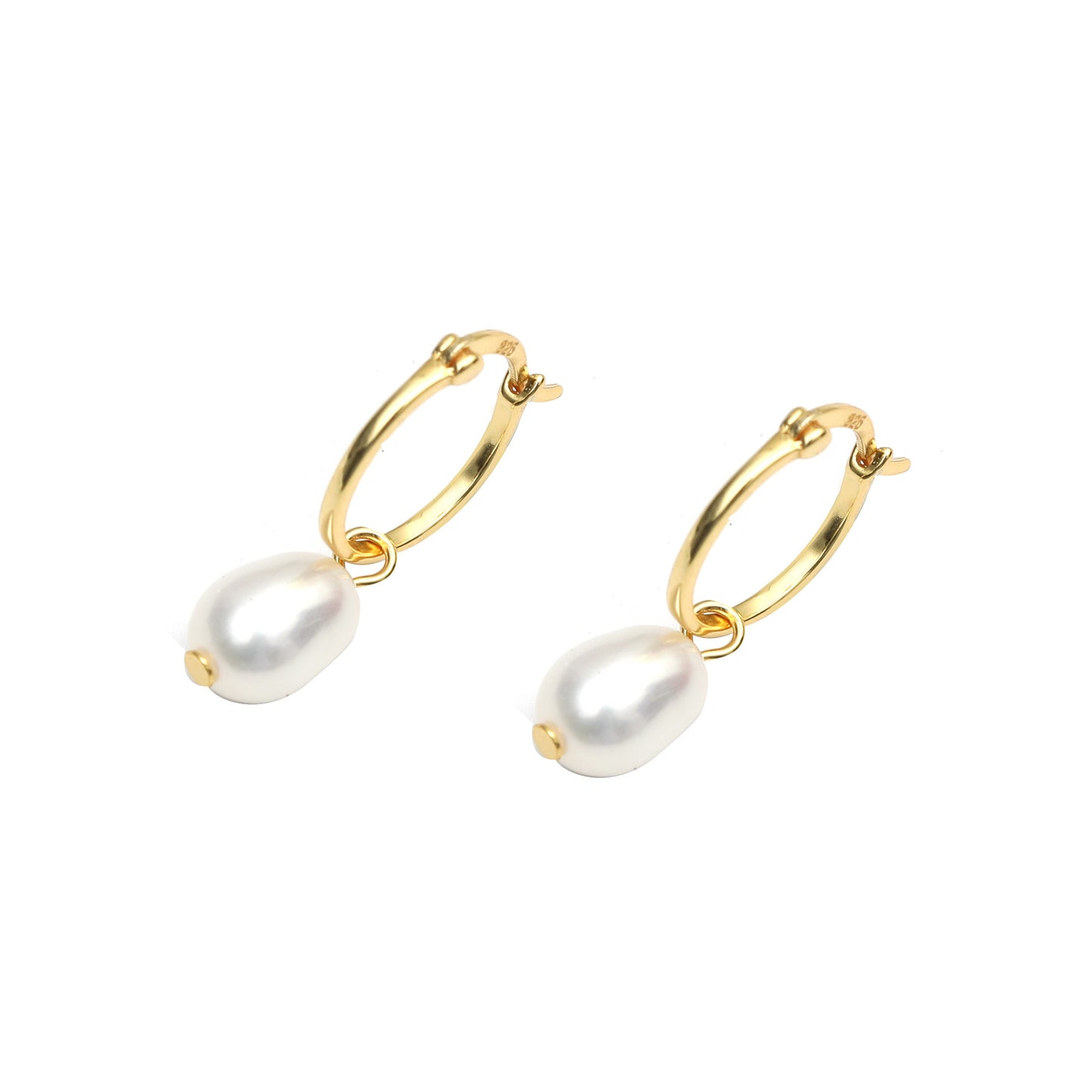 S925 Silver Pearl Earrings For Women Special-interest Design Simple Temperament