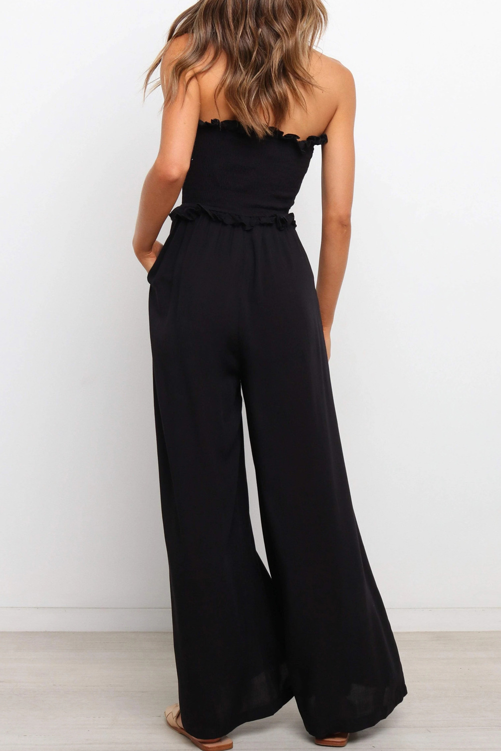 European And American Leisure Loose Sleeveless Jumpsuit