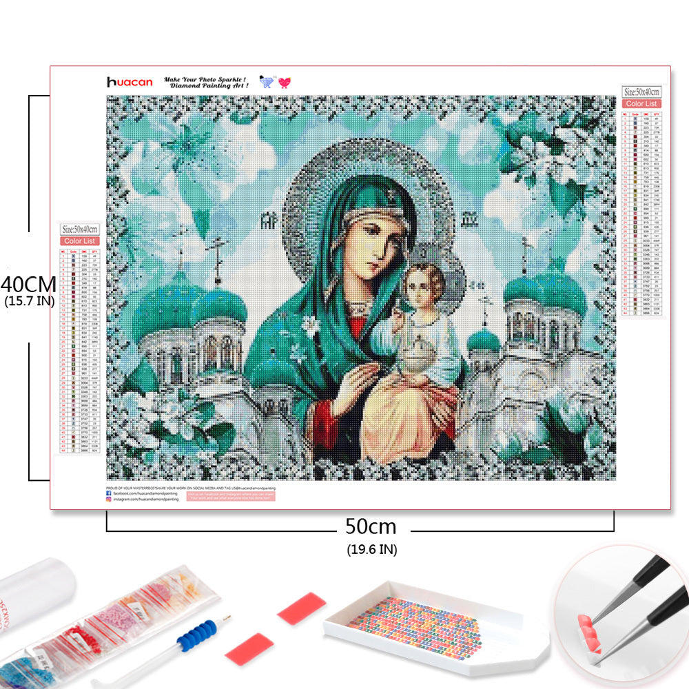 Virgin Mary 5D Diamond Mosaic Religious Diamond Painting