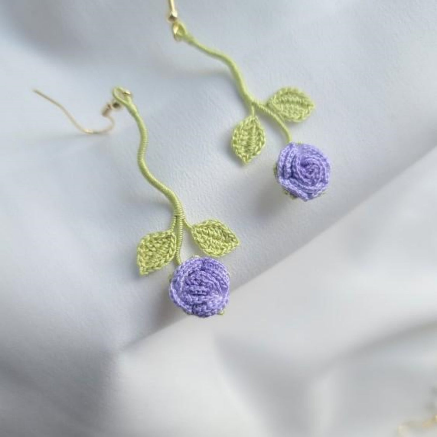 Hand Hook Rose Earrings For Women