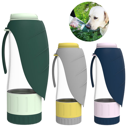 Botella de agua multifunción 2 en 1 para perros y mascotas, tazón de comida portátil plegable de silicona para cachorros, dispensador de bebidas, suministros para Labrador de viaje, productos para mascotas