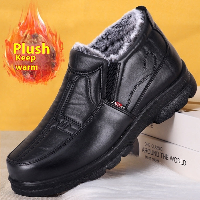 Winter Elderly Cotton Shoes Polyurethane Thick Cotton Boots Thick Warm