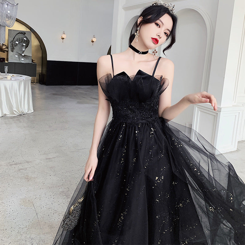 Black Evening Dress Temperamental Minority High-end