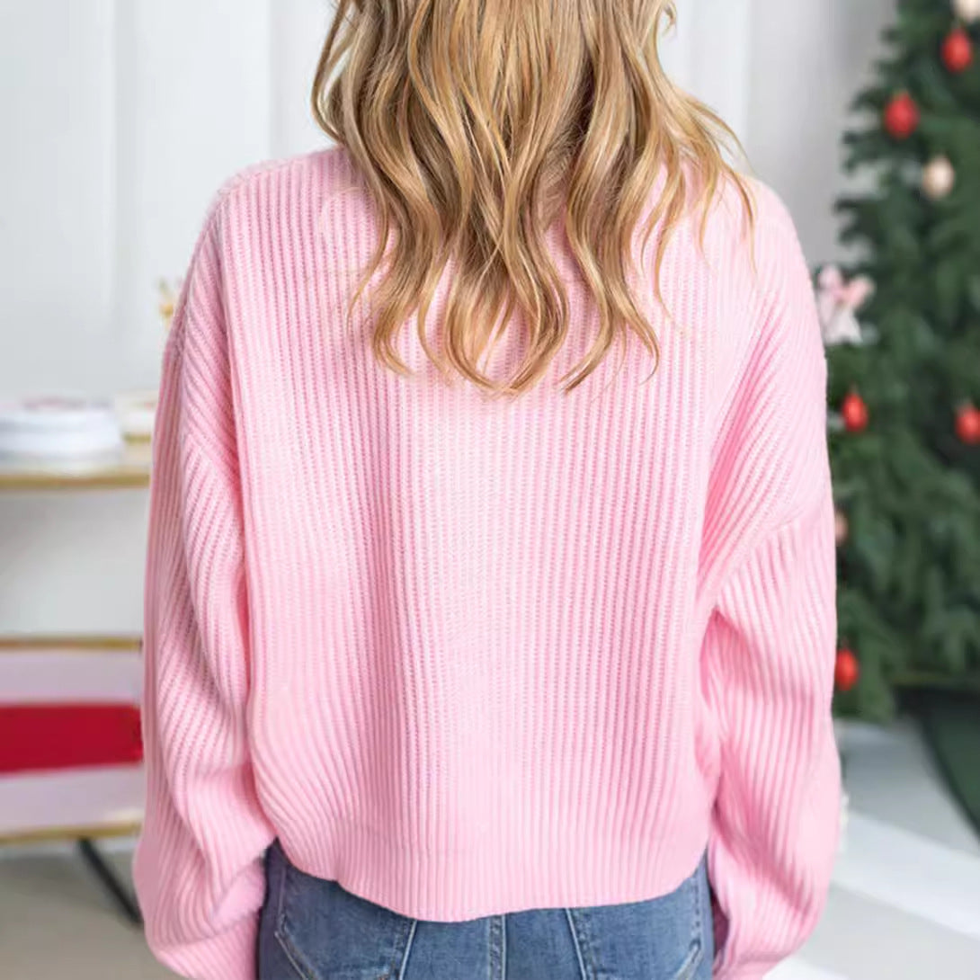 Winter New Leisure Warm Round Neck Sweater For Women