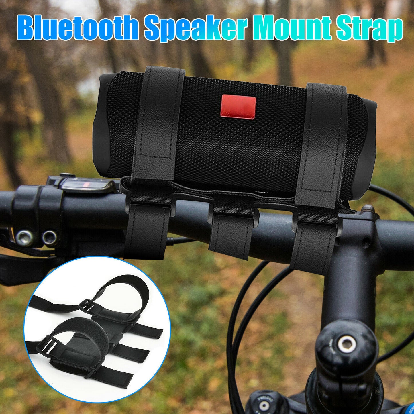 Soporte de Altavoz Bluetooth portátil para bicicleta, accesorios de correa para bicicleta y carrito de Golf