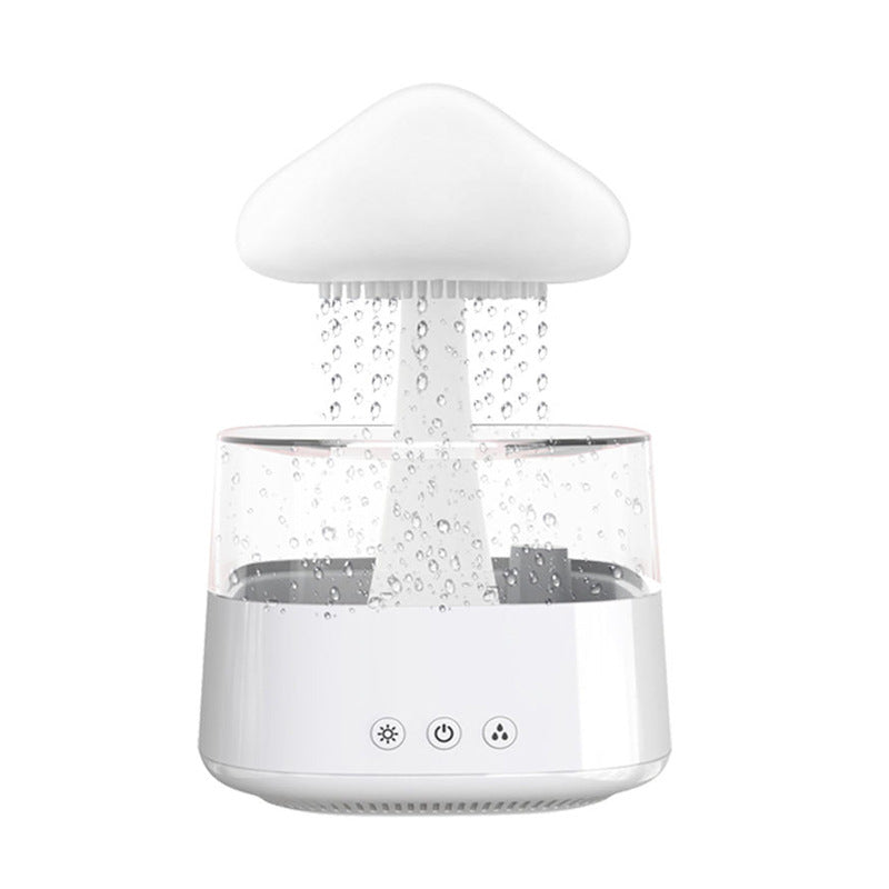 2-in-1 Desk Humidifier Rain Cloud Aromatherapy Essential Oil Zen Diffuser at Raining Cloud Night Light Mushroom Lamp