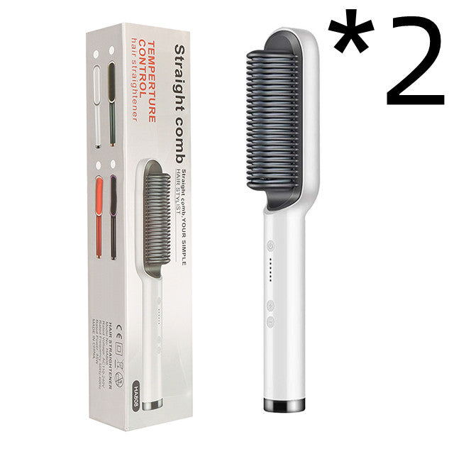 Bago 2 In 1 Hair Straightener Hot Comb Negative Ion Curling Tong Dual-purpose Electric Hair Brush