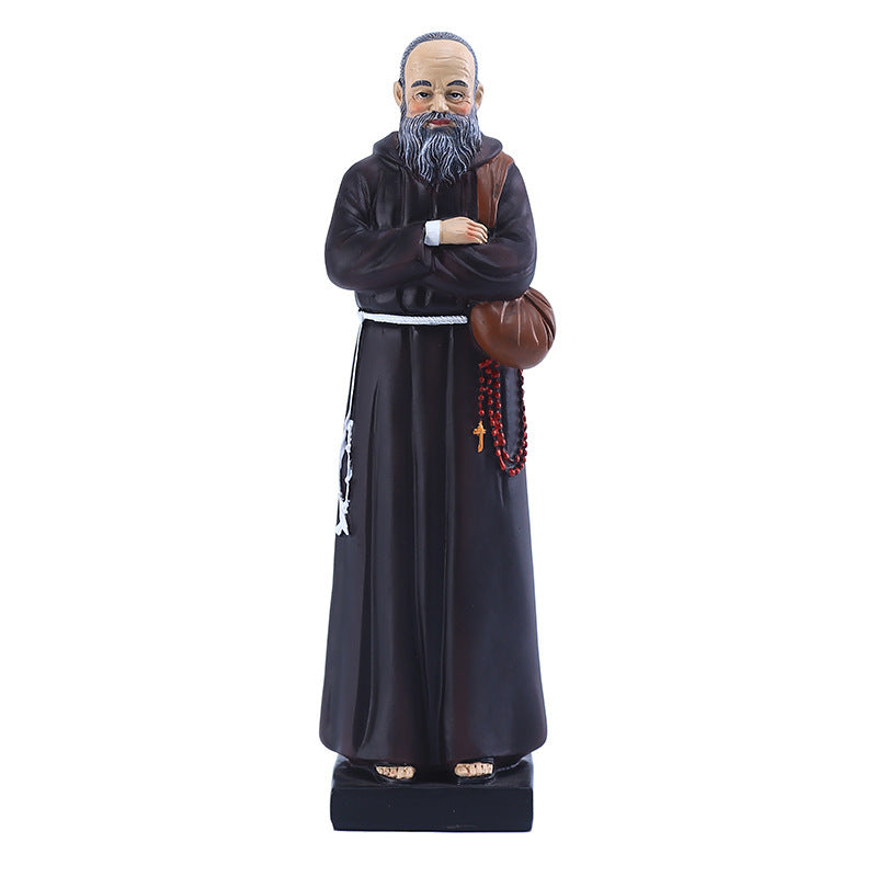 Religious Serious Priest Decoration Indoor Table Decoration Birthday Gift Resin Crafts