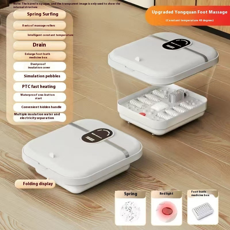 Foldable Heated Constant Temperature Household Steam Health-preserving Massage Feet Bathing Tub